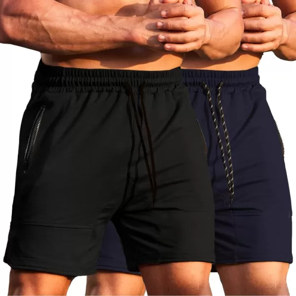 COOFANDY Men's Gym Workout Shorts Athletic Training Shorts Fitted Weightlifting Bodybuilding Shorts with Zipper Pockets
