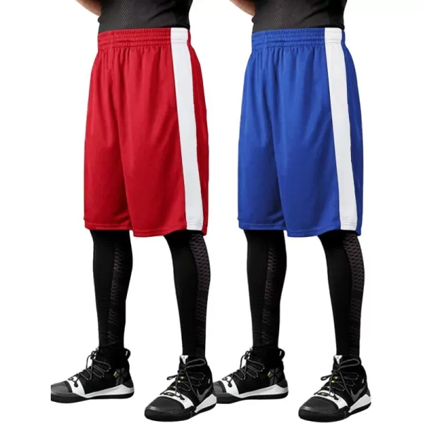 COOFANDY Mens Long Basketball Shorts Gym Athletic Workut Mesh Shorts with Pockets