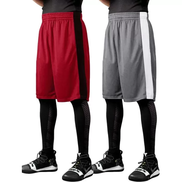 COOFANDY Mens Long Basketball Shorts Gym Athletic Workut Mesh Shorts with Pockets