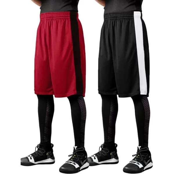 COOFANDY Mens Long Basketball Shorts Gym Athletic Workut Mesh Shorts with Pockets