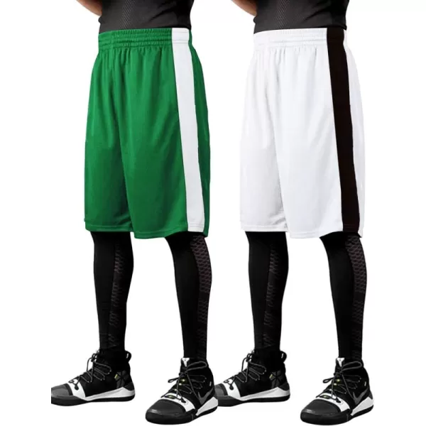 COOFANDY Mens Long Basketball Shorts Gym Athletic Workut Mesh Shorts with Pockets