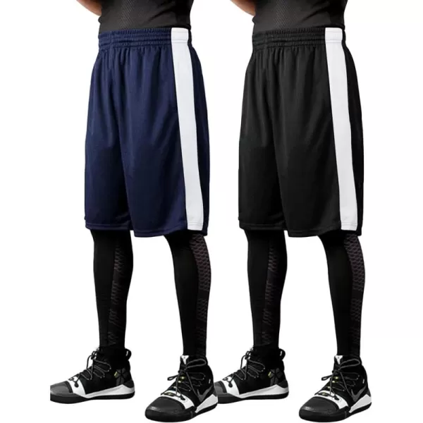 COOFANDY Mens Long Basketball Shorts Gym Athletic Workut Mesh Shorts with Pockets