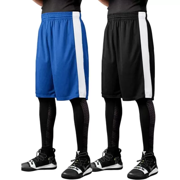 COOFANDY Mens Long Basketball Shorts Gym Athletic Workut Mesh Shorts with Pockets