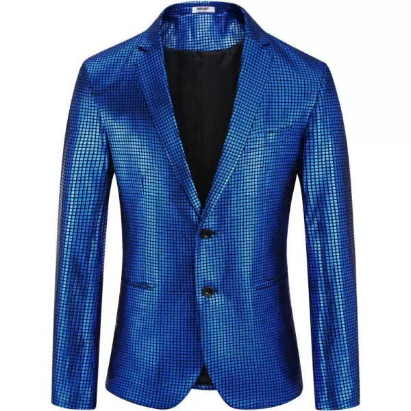 COOFANDY Mens Metallic Jacket Regular Fit Blazer Casual 70s Disco Party Sport Coat