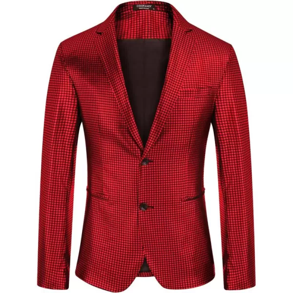 COOFANDY Mens Metallic Jacket Regular Fit Blazer Casual 70s Disco Party Sport Coat