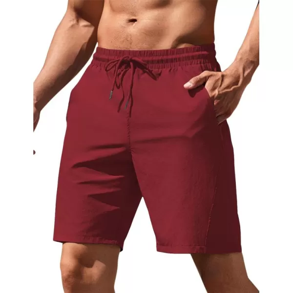 COOFANDY Men's Running Athletic Shorts 9" Gym Workout Lightweight Elastic Waist Sports Shorts