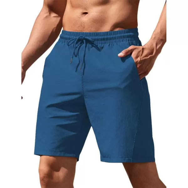 COOFANDY Men's Running Athletic Shorts 9" Gym Workout Lightweight Elastic Waist Sports Shorts