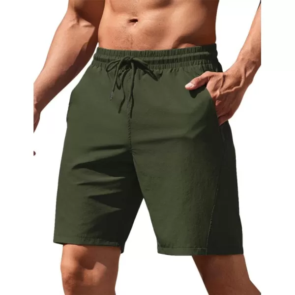 COOFANDY Men's Running Athletic Shorts 9" Gym Workout Lightweight Elastic Waist Sports Shorts