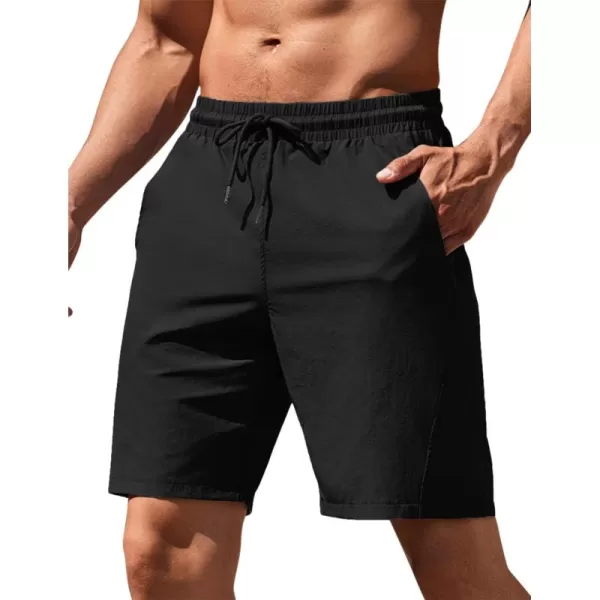 COOFANDY Men's Running Athletic Shorts 9" Gym Workout Lightweight Elastic Waist Sports Shorts