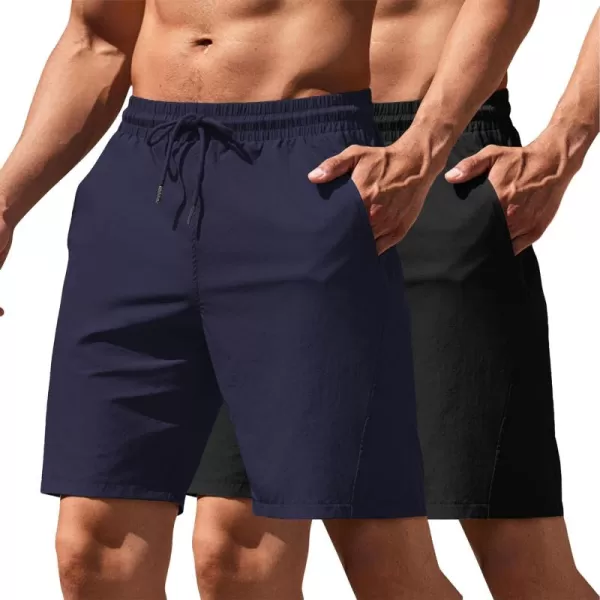COOFANDY Men's Running Athletic Shorts 9" Gym Workout Lightweight Elastic Waist Sports Shorts
