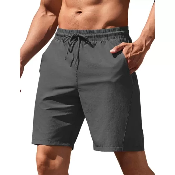 COOFANDY Men's Running Athletic Shorts 9" Gym Workout Lightweight Elastic Waist Sports Shorts