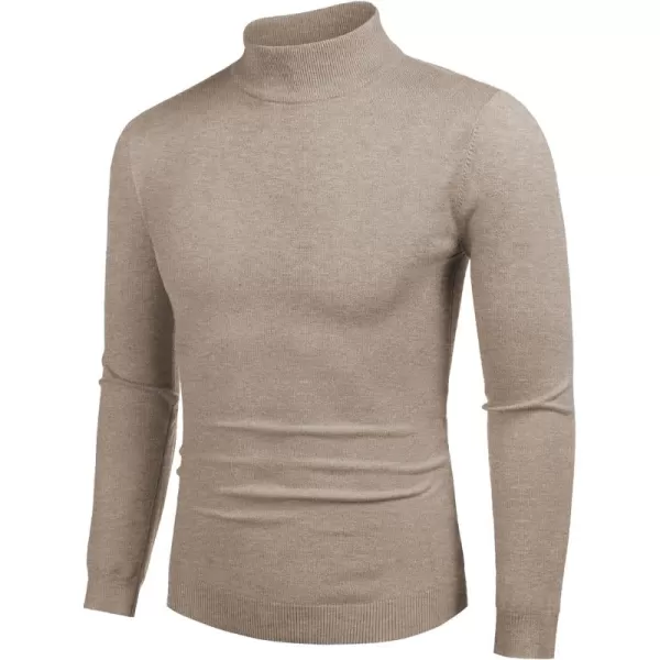 COOFANDY Men's Slim Fit Mock Turtleneck Pullover Sweater Casual Basic Knitted Thermal Sweaters