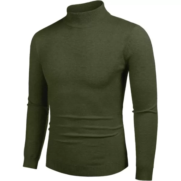 COOFANDY Men's Slim Fit Mock Turtleneck Pullover Sweater Casual Basic Knitted Thermal Sweaters