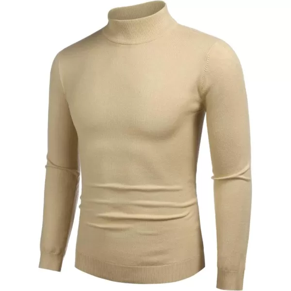 COOFANDY Men's Slim Fit Mock Turtleneck Pullover Sweater Casual Basic Knitted Thermal Sweaters
