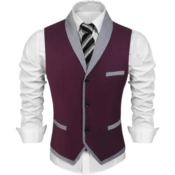 COOFANDY Men's Suit Vest Slim Fit Formal Business Dress Vest Casual Wedding Waistcoat