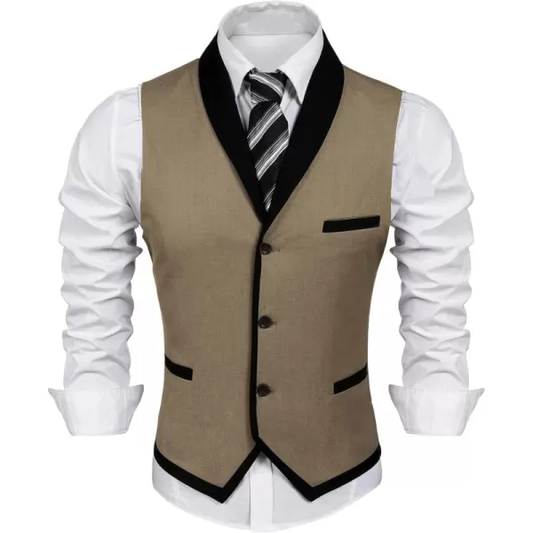 COOFANDY Men's Suit Vest Slim Fit Formal Business Dress Vest Casual Wedding Waistcoat