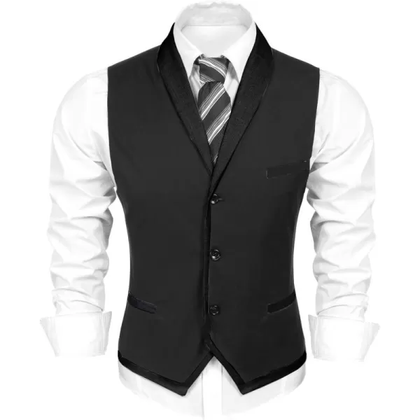 COOFANDY Men's Suit Vest Slim Fit Formal Business Dress Vest Casual Wedding Waistcoat