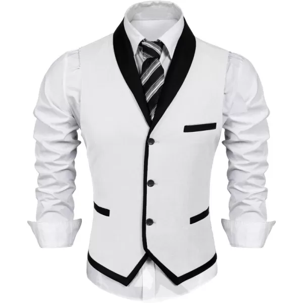 COOFANDY Men's Suit Vest Slim Fit Formal Business Dress Vest Casual Wedding Waistcoat