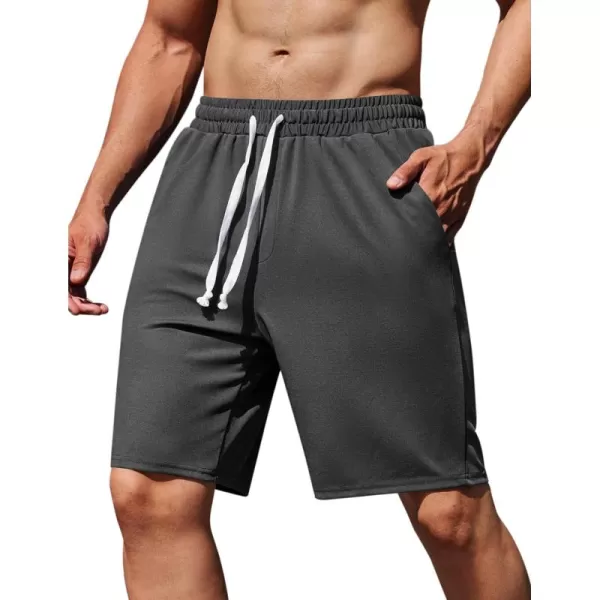 COOFANDY Men's Sweat Shorts 9" Drawstring Elastic Waist Gym Workout Shorts Casual Athletic Jogger Knit Shorts with Pockets