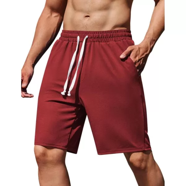 COOFANDY Men's Sweat Shorts 9" Drawstring Elastic Waist Gym Workout Shorts Casual Athletic Jogger Knit Shorts with Pockets
