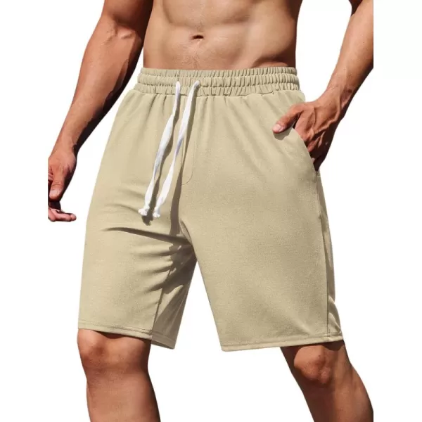 COOFANDY Men's Sweat Shorts 9" Drawstring Elastic Waist Gym Workout Shorts Casual Athletic Jogger Knit Shorts with Pockets