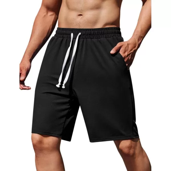 COOFANDY Men's Sweat Shorts 9" Drawstring Elastic Waist Gym Workout Shorts Casual Athletic Jogger Knit Shorts with Pockets