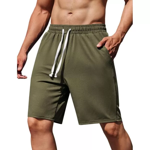 COOFANDY Men's Sweat Shorts 9" Drawstring Elastic Waist Gym Workout Shorts Casual Athletic Jogger Knit Shorts with Pockets