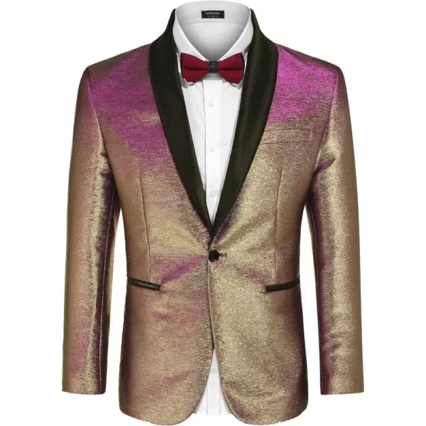COOFANDY Men's Tuxedo Jacket Slim Fit Shawl Lapel Blazer Suit Jackets for Party Prom Wedding Dinner