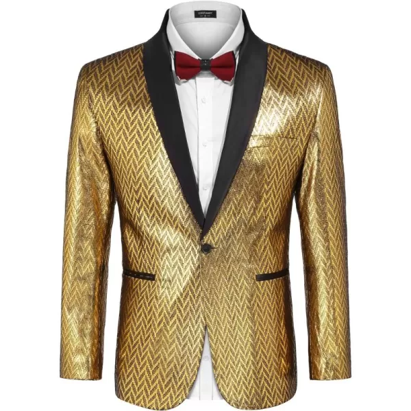 COOFANDY Men's Tuxedo Jacket Slim Fit Shawl Lapel Blazer Suit Jackets for Party Prom Wedding Dinner