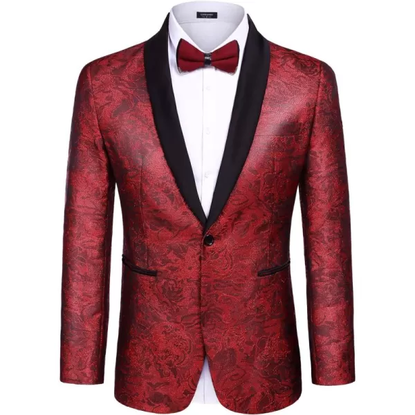 COOFANDY Men's Tuxedo Jacket Slim Fit Shawl Lapel Blazer Suit Jackets for Party Prom Wedding Dinner