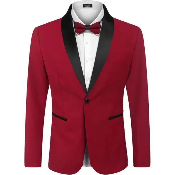 COOFANDY Men's Tuxedo Jacket Wedding Blazer One Button Dress Suit for Dinner,Prom,Party