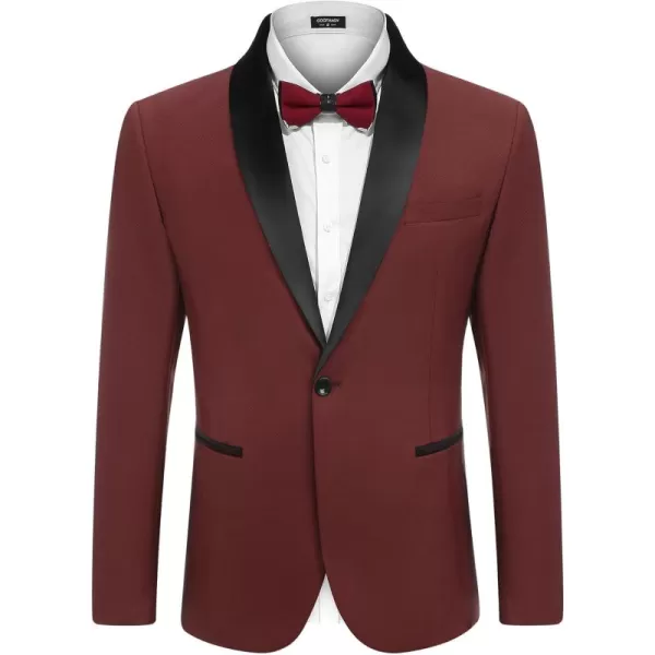 COOFANDY Men's Tuxedo Jacket Wedding Blazer One Button Dress Suit for Dinner,Prom,Party