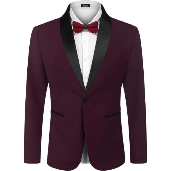 COOFANDY Men's Tuxedo Jacket Wedding Blazer One Button Dress Suit for Dinner,Prom,Party