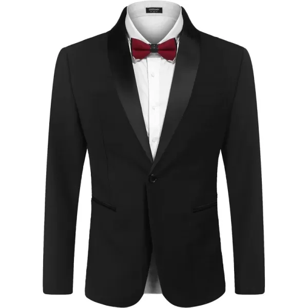 COOFANDY Men's Tuxedo Jacket Wedding Blazer One Button Dress Suit for Dinner,Prom,Party