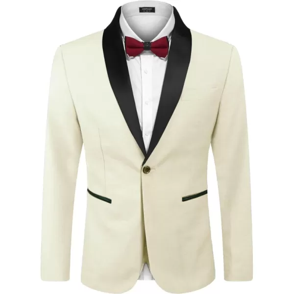COOFANDY Men's Tuxedo Jacket Wedding Blazer One Button Dress Suit for Dinner,Prom,Party