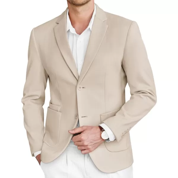 COOFANDY Mens Tweed Blazer Slim Fit Casual Sport Coat Two Button Knit Suit Jacket