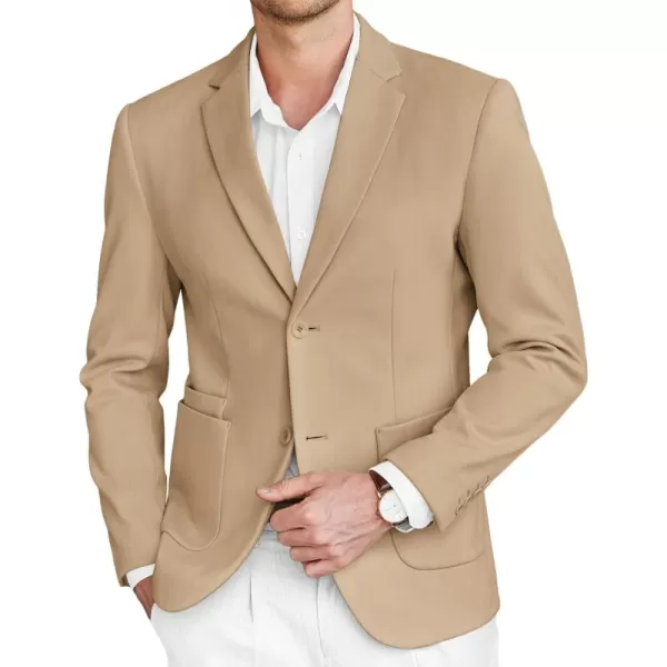 COOFANDY Mens Tweed Blazer Slim Fit Casual Sport Coat Two Button Knit Suit Jacket