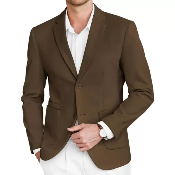 COOFANDY Mens Tweed Blazer Slim Fit Casual Sport Coat Two Button Knit Suit Jacket