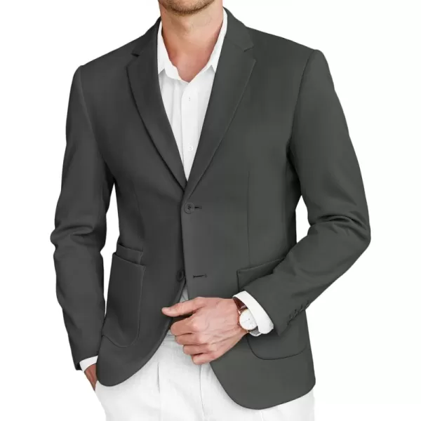 COOFANDY Mens Tweed Blazer Slim Fit Casual Sport Coat Two Button Knit Suit Jacket