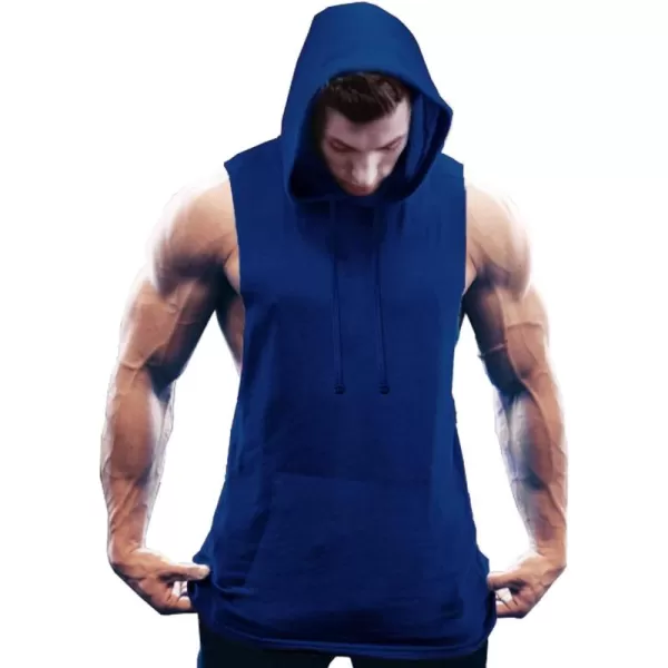 COOFANDY Men's Workout Hooded Tank Tops Bodybuilding Muscle Cut Off T Shirt Sleeveless Gym Hoodies