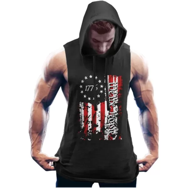COOFANDY Men's Workout Hooded Tank Tops Bodybuilding Muscle Cut Off T Shirt Sleeveless Gym Hoodies