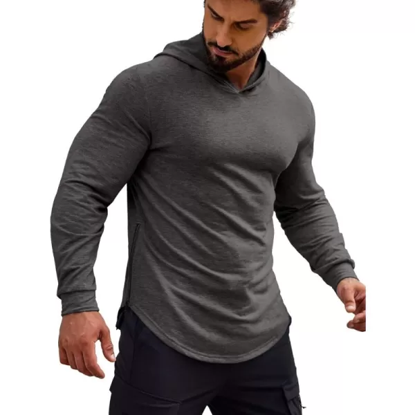 COOFANDY Men's Workout Sweatshirts Long Sleeve Muscle Fit Athletic Gym Hoodies Pullover