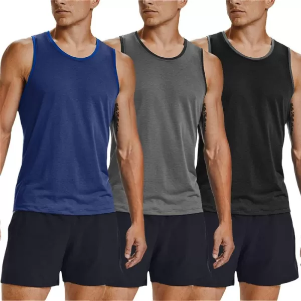 COOFANDY Men's Workout Tank Tops 3 Pack Gym Shirts Muscle Tee Bodybuilding Fitness Sleeveless T Shirts