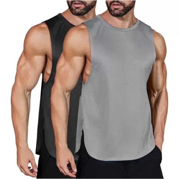 COOFANDY Mens Workout Tank Tops Muscle Cut Off Shirts Sleeveless Gym T Shirts Bodybuilding Athletic Tanks