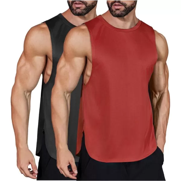 COOFANDY Mens Workout Tank Tops Muscle Cut Off Shirts Sleeveless Gym T Shirts Bodybuilding Athletic Tanks