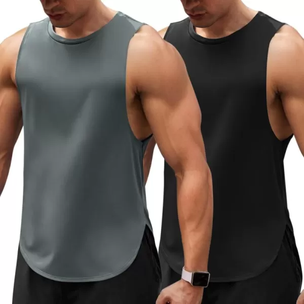 COOFANDY Mens Workout Tank Tops Muscle Cut Off Shirts Sleeveless Gym T Shirts Bodybuilding Athletic Tanks