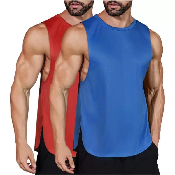 COOFANDY Mens Workout Tank Tops Muscle Cut Off Shirts Sleeveless Gym T Shirts Bodybuilding Athletic Tanks