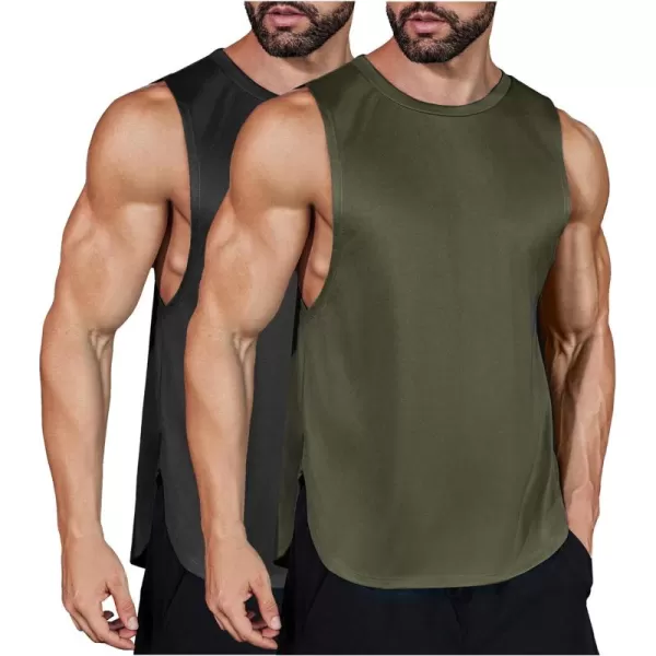 COOFANDY Mens Workout Tank Tops Muscle Cut Off Shirts Sleeveless Gym T Shirts Bodybuilding Athletic Tanks