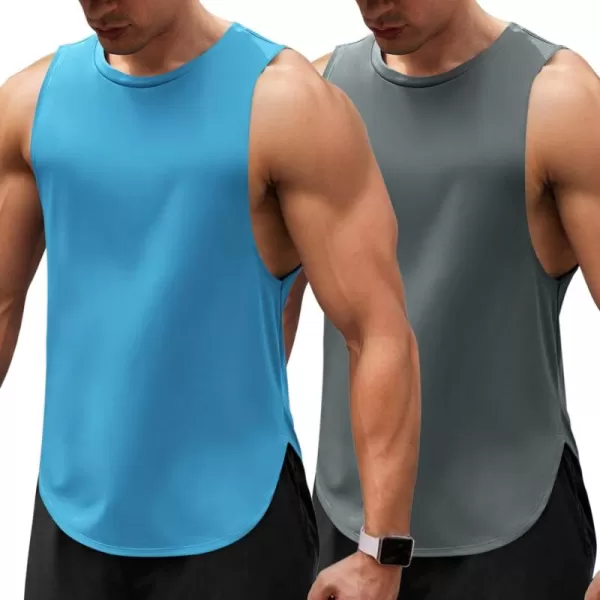COOFANDY Mens Workout Tank Tops Muscle Cut Off Shirts Sleeveless Gym T Shirts Bodybuilding Athletic Tanks