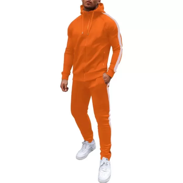 COOFANDY Tracksuit Mens with Zipper Pockets Full Zip Hoodie Sweatsuit 2 Pieces Running Jogging Sports Casual Sweat Suits
